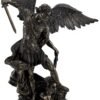 Magic  Collection~Saint Michael Slays Lucifer Bronzed Sculptured Statue 31 in.