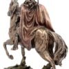 Mythology Collection~ Cold Cast Bronze King Arthur Knight and Horse Figurine 30 Centimeter