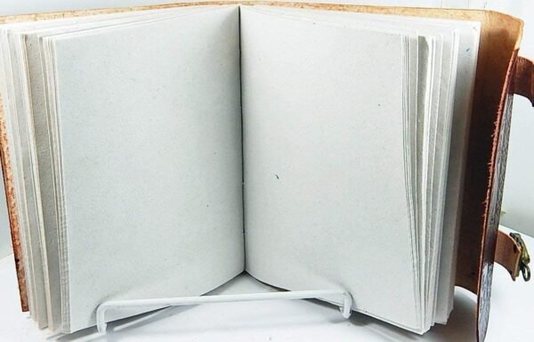 Witchcraft~Six Stone Handmade Vintage Leather Bound Journal Notebook Diary Sketchbook With Lock For Men Women Blank Pages Old Antique