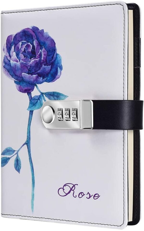 Witchcraft~Starry Diary with Lock, A5 PU Leather Journal with Combination Lock Digital Password Notebook Combination Locking Journal Diary (Starry 6)