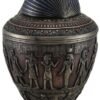 Magic  Collection~Decorative Egyptian Canopic Jar w/Horus Wearing Triple Atef Crown Lid