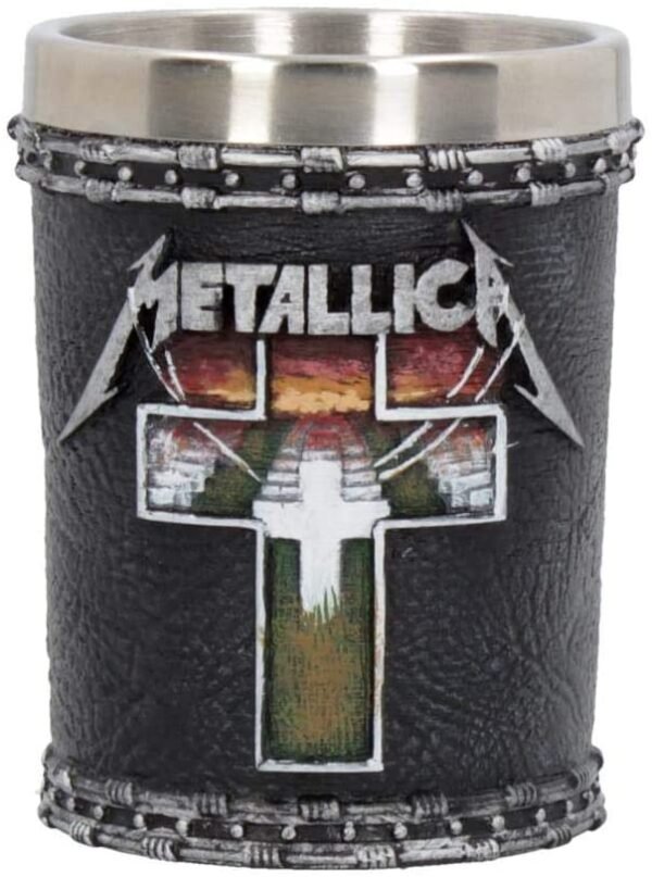 Band Merchandise~ B4683N9 Metallica-Master of Puppets Shot Glass 7cm, Resin w/Stainless Steel Insert, Black