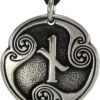 Soloman Pentant~Pewter Nied Naudiz Rune of Constraint Pendant Necklace