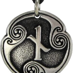 Soloman Pentant~Pewter Nied Naudiz Rune of Constraint Pendant Necklace