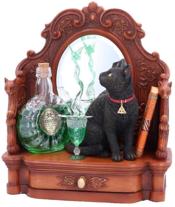 Artist Collections~ B4955R0 Lisa Parker Absinthe Cat and Green Fairy Figurine, 21.5cm