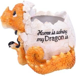 Magicun N.Giftware~Home is Where My Dragon is Pot 16cm, us:one Size, Yellow