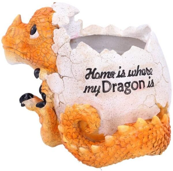 Magicun N.Giftware~Home is Where My Dragon is Pot 16cm, us:one Size, Yellow