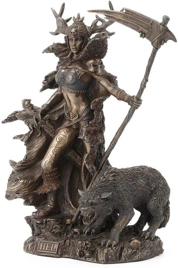 Magic  Collection~10.4 Inch Hel Norse Goddess of Underworld Antique Bronze Sculpture