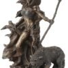Magicun  Collection~10.4 Inch Hel Norse Goddess of Underworld Antique Bronze Sculpture