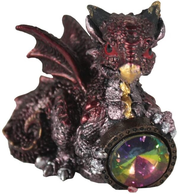 Nemesis Now Dragon's Reward Set of 4 5.5cm Figurines, Resin, Multi-Coloured, One Size