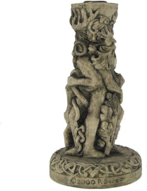Magicun Altar~Dryad Design God Candle Holder Stone Finish