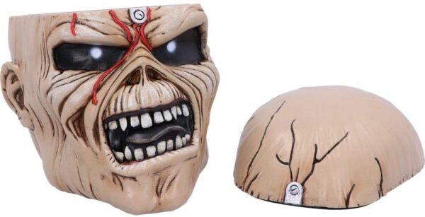 Band Merchandise~ B5108R0 Iron Maiden Eddie The Trooper Head Trinket Box, Polyresin, Beige, One Size