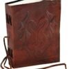 Witchcraft~DOUBLE DRAGON Blank Page BOOK Handcrafted Leather Writing Unlined 5 x 7 JOURNAL (Brown)
