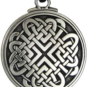 Soloman Pentant~Pewter Celtic Love Knot Woven Heart Pendant - 1.5 Inch Diameter