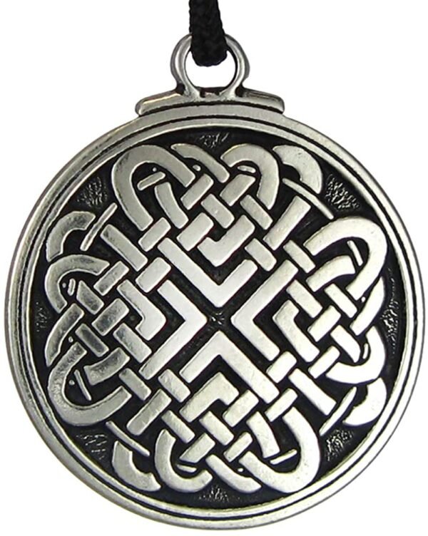 Soloman Pentant~Pewter Celtic Love Knot Woven Heart Pendant - 1.5 Inch Diameter