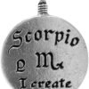 Soloman Pentant~Pewter Scorpio"The Scorpion" Zodiac Sign Astrology Pendant