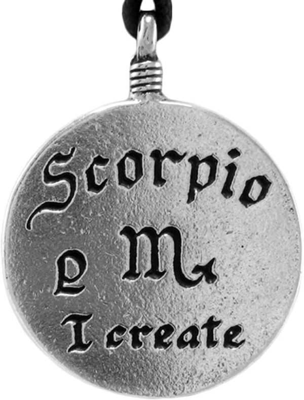 Soloman Pentant~Pewter Scorpio"The Scorpion" Zodiac Sign Astrology Pendant