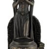 Magicun  Collection~Resin Statues Brigid Goddess of Hearth & Home Standing Holding Sacred Flame Statue 7 X 9.5 X 5.5 Inches Bronze