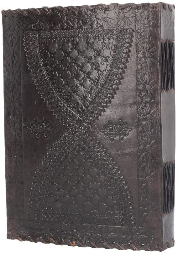 Wiccan Collection~Celtic Cross Leather Journal With Lock 28cm Brown