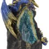 Magicun N.Giftware~Azure Geode Backflow Incense Burner 21cm Blue