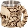 Dark Collection~Tankard Of Skulls Mug 14cm Ivory