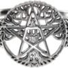 Sterling Silver Tree Pentacle Pentagram Bracelet