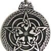 Soloman Pentant~Pewter Celtic Knot Pentacle for Protection Wiccan Necklace Pendant