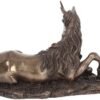 Nemesis Now Recumbent Unicorn 23.5cm Figurine, Resin, Bronze
