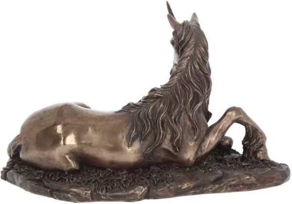 Nemesis Now Recumbent Unicorn 23.5cm Figurine, Resin, Bronze