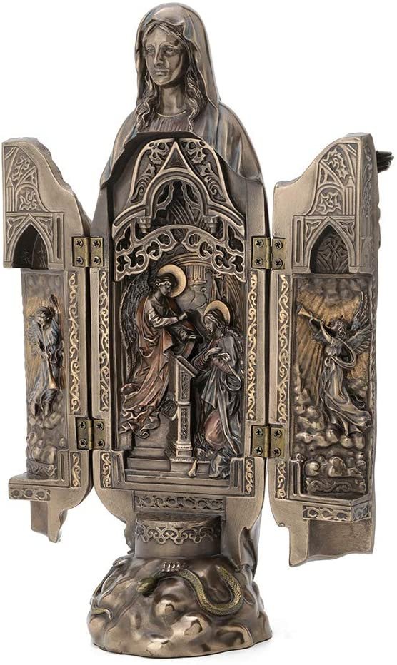 Magic  Collection~Lady of Grace Polyptych Sculpture of Annunciation
