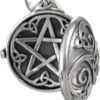 Dryad Design Sterling Silver Celtic Swirl with Hidden Pentacle Pentagram Locket