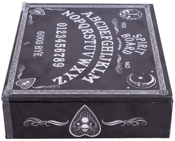 Wiccan Collection~Black and White Spirit Board and Planchette Jewellery Storage Box with Mirror, MDF, One Size