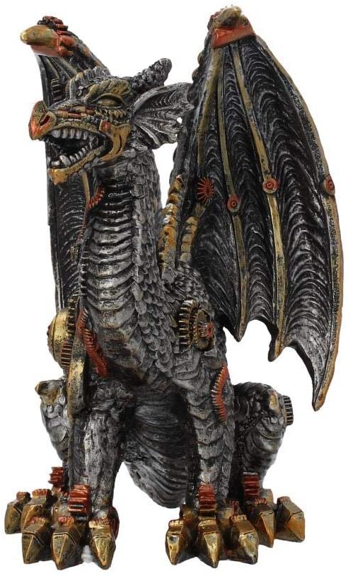 Steampunk Collection~Mechanical Protector Figurine 24cm Silver