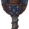 Mythology Collection~ C0702B4 Medieval Goblet 17.5cm Grey, Resin w/Stainless Steel Insert