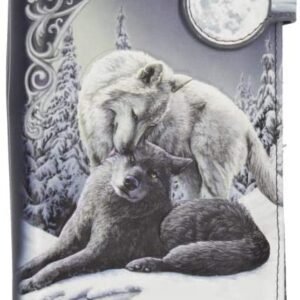 Artist Collections~ B4359M8 Snow Kisses Lisa Parker Embossed Purse 19cm Grey, PU, One Size