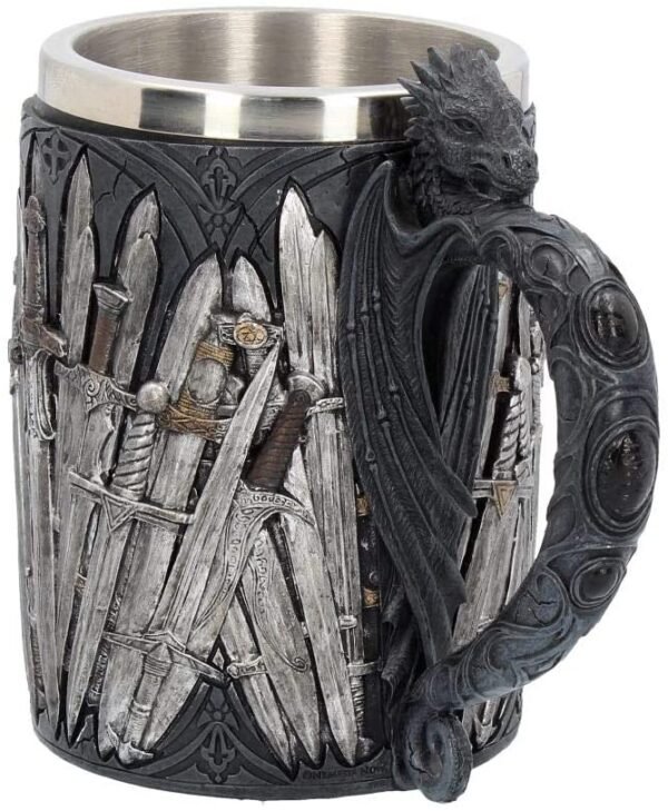 Magicun N.Giftware~Sword Tankard Mug 14cm Silver