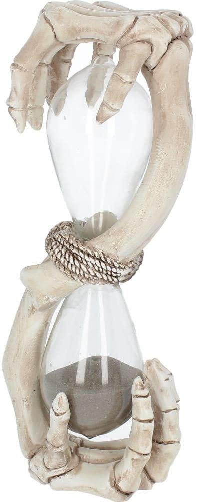 Dark Collection~Hands Of Time Sand Timer 12cm Ivory