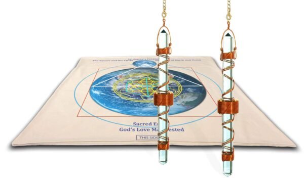 Magnetic Crystal Mat Healing System 4' x 4 ' with Two 7 Inch Quartz Crystal Healing Tool - Buddha Maitreya the Christ Etheric Weaver ®
