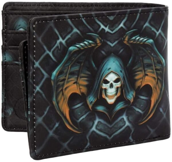 Magicun N.Giftware~Wings of Death James Ryman Wallet 10cm Blue, us:one Size, Multi Coloured