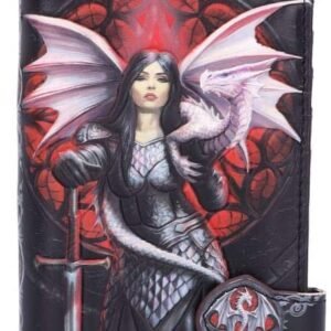 Artist Collections~ Valour Embossed Purse Anne Stokes 18.5cm, Black