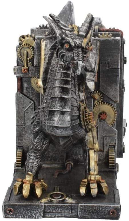 Steampunk Collection~Dracus Machina Bookends 27cm, Bronze