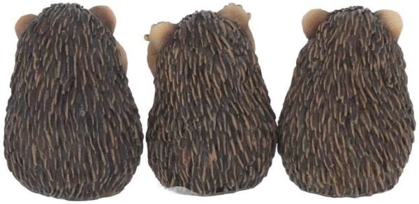 Magicun N.Giftware~Three Wise Hedgehogs Figurine 9cm Brown