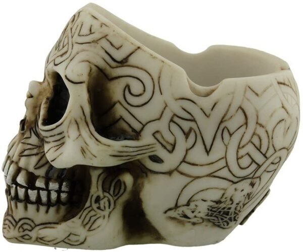 Dark Collection~Celtic Skull Small Box 15cm White