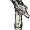 Fantasy Collection~ Horned Dragon Walking Cane 22cm Silver, Plastic, Resin, Metal, Rubber, One Size