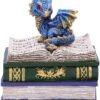 Fantasy Collection~ Blue Dragonling Diaries Dragon Book Box, Polyresin, One Size