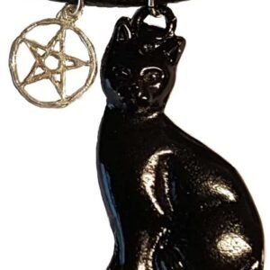 Witchcraft~Black Cat and Pentagram Amulet