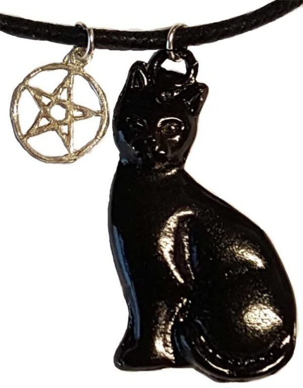 Witchcraft~Black Cat and Pentagram Amulet