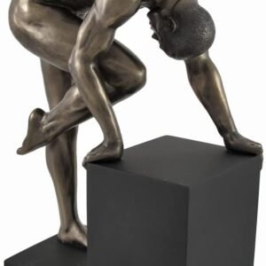 Magic  Collection~Bronzed Nude Male on Platform Bending Pose