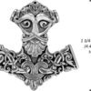 Large Sterling Silver Thor Hammer Pendant