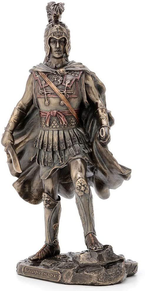 Magic  Collection~9.75 Inch Alexander The Great Greek Roman Warrior Historical Antique Bronze Finish Statue Figurine Sculpture